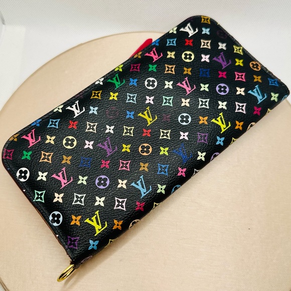 EUC Louis Vuitton x Takashi Murakami Black Portefeuille Insolite Monogram Wallet - Picture 4 of 17